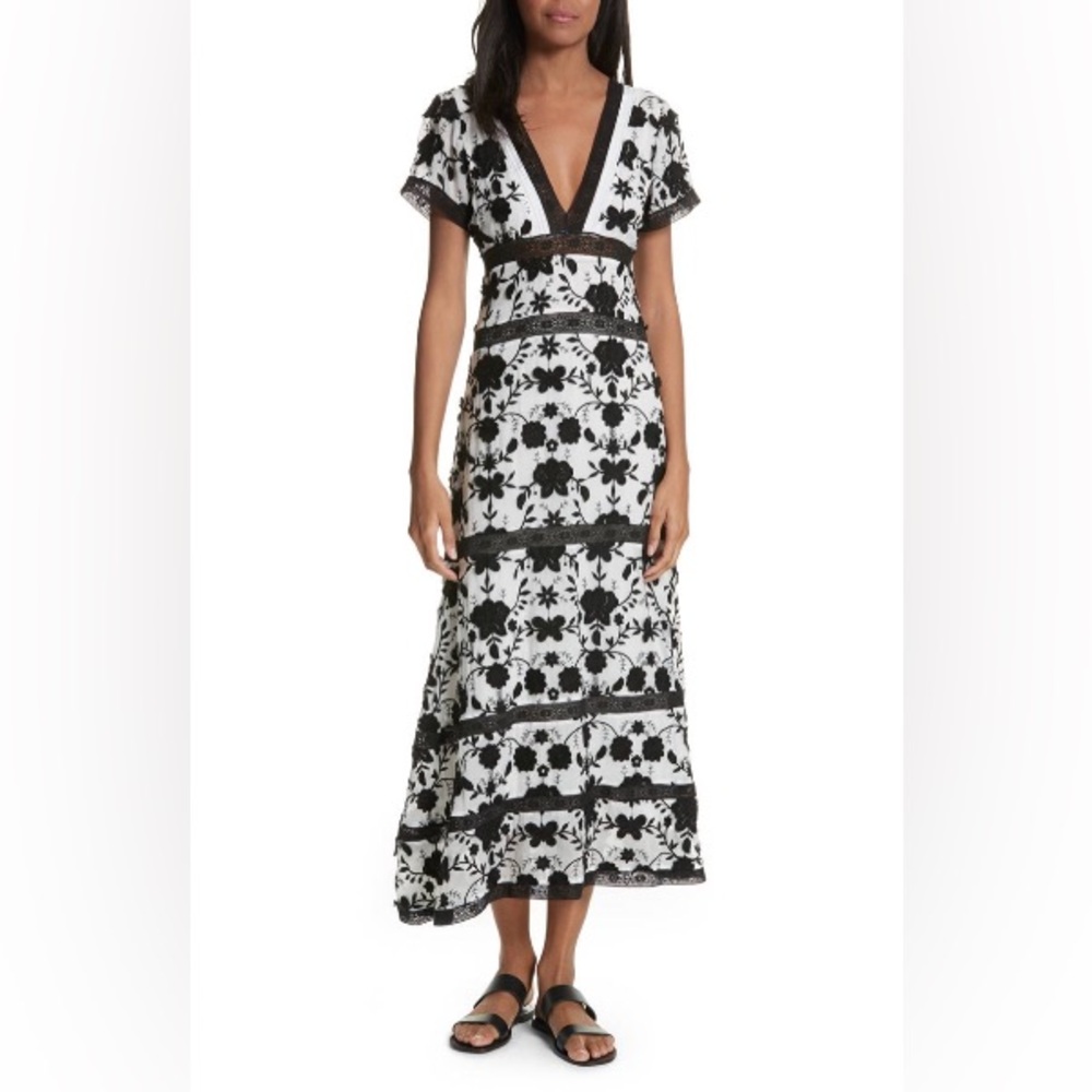 Black and White Floral Dress